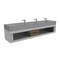 Castello Usa Nile 84-inch Gray Vanity Set with Gray Top and Chrome Handles CB-MC-84G-CHR-2053-GR - alternate 3